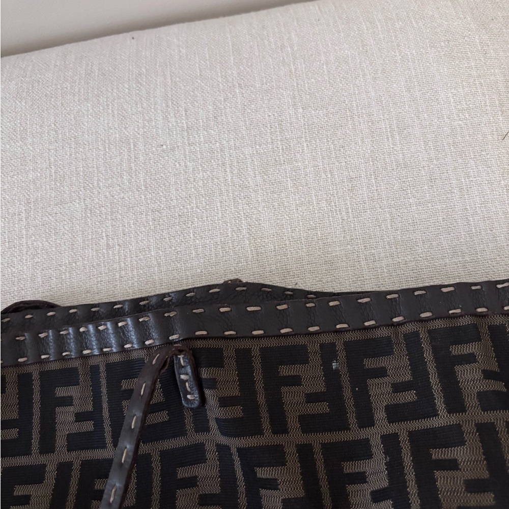 Fendi Zucca Canvas Tote Bag | Vintage | Brown | AS IS / Project - Picture 7 of 16